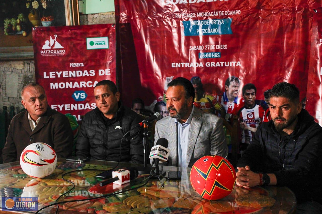 Anuncia Julio Arreola, Encuentro de Leyendas entre Monarcas y Guadalajara en Pátzcuaro