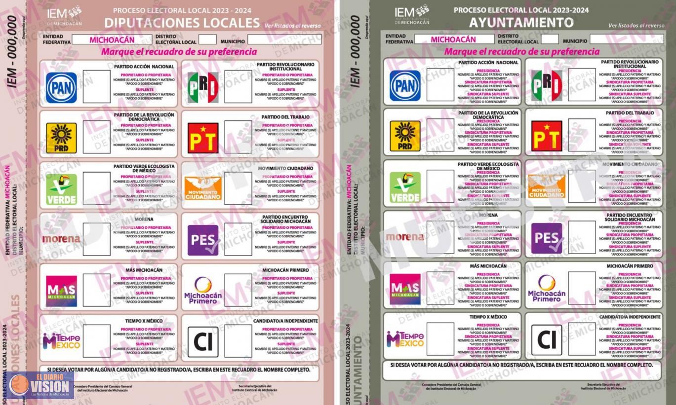 Aprueba el IEM boletas electorales para el próximo 2 de junio 