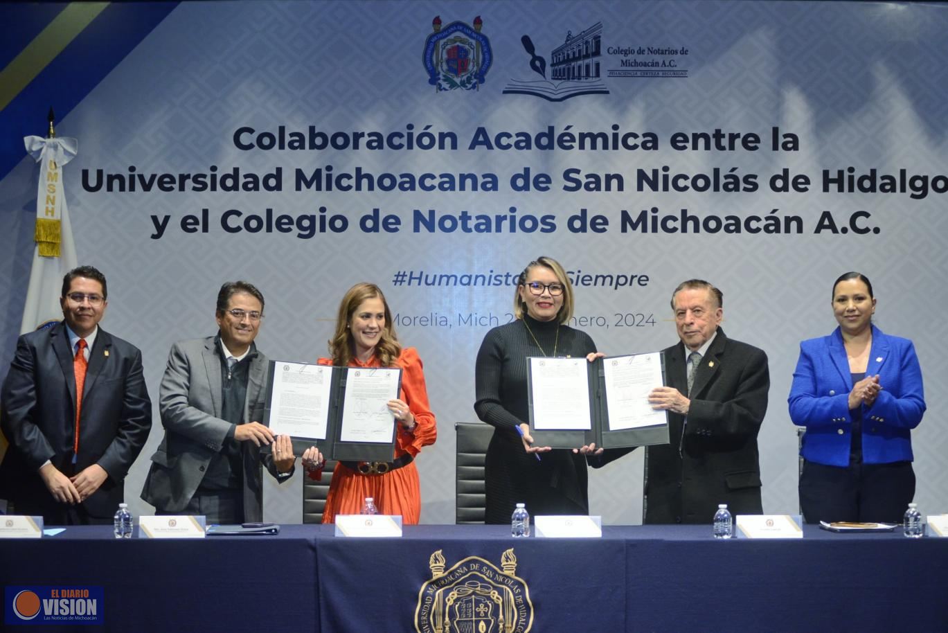 Diplomado de la UMSNH será promovido a nivel nacional por el Colegio de Notarios de Michoacán