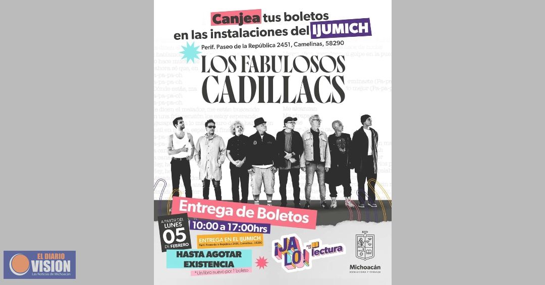 Canjea tus boletos para Los Fabulosos Cadillacs en el Ijumich