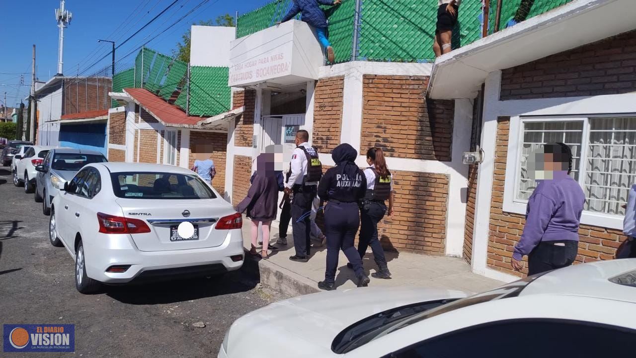 Asegura Policía Morelia a dos menores que escaparon hoy de casa hogar