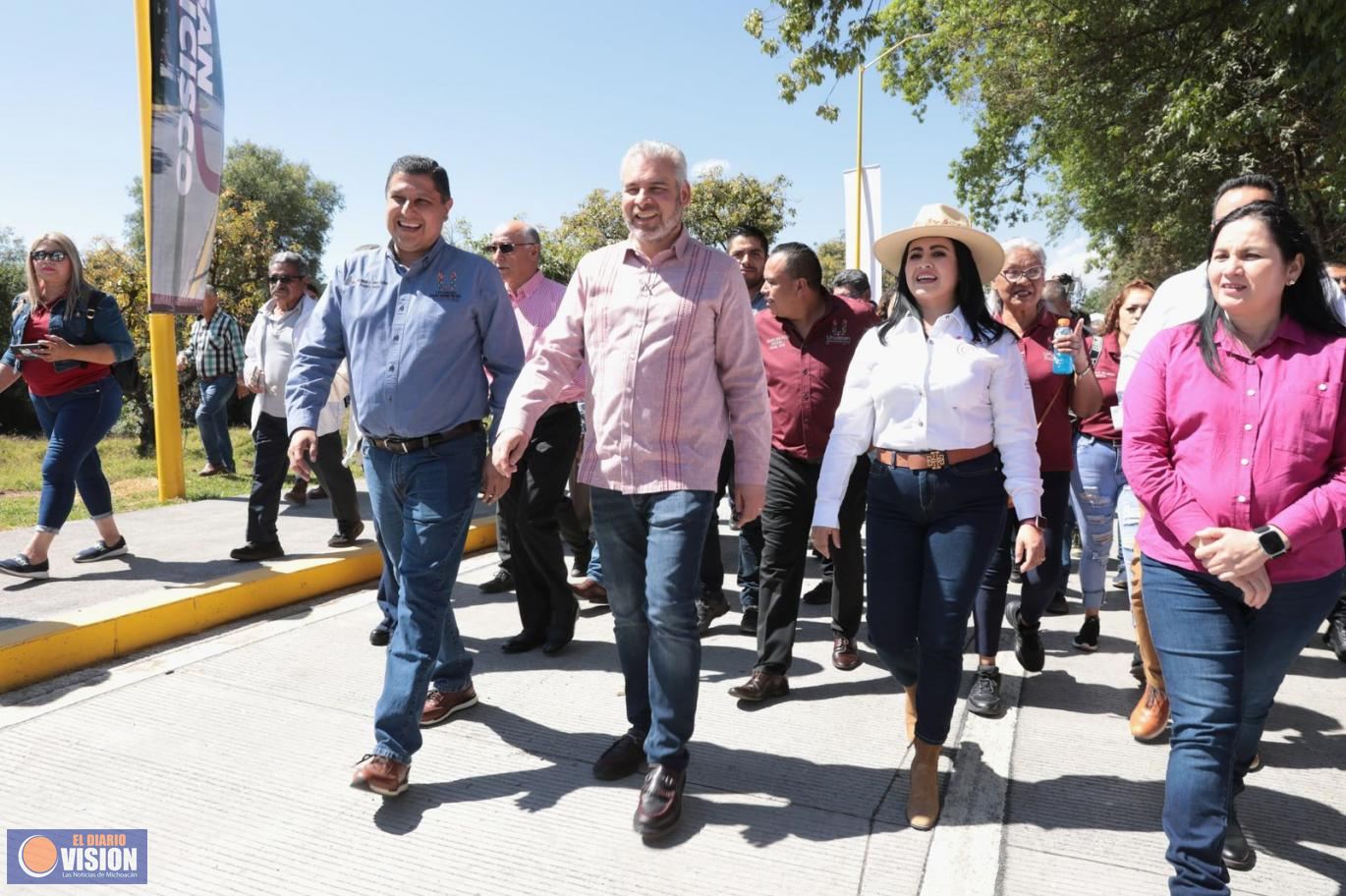 Uruapan se fortalece con infraestructura; inaugura Bedolla avenida San Francisco