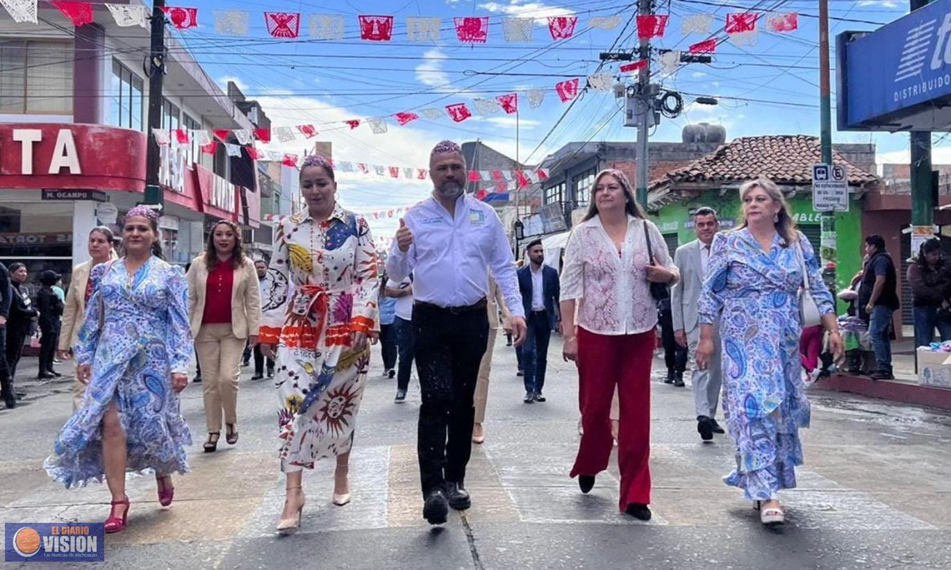 Alegría en el desfile infantil de carnaval 2024 de Zacapu