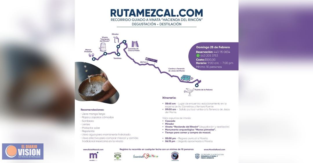 Gobierno de Morelia invita al Recorrido Ruta Mezcal