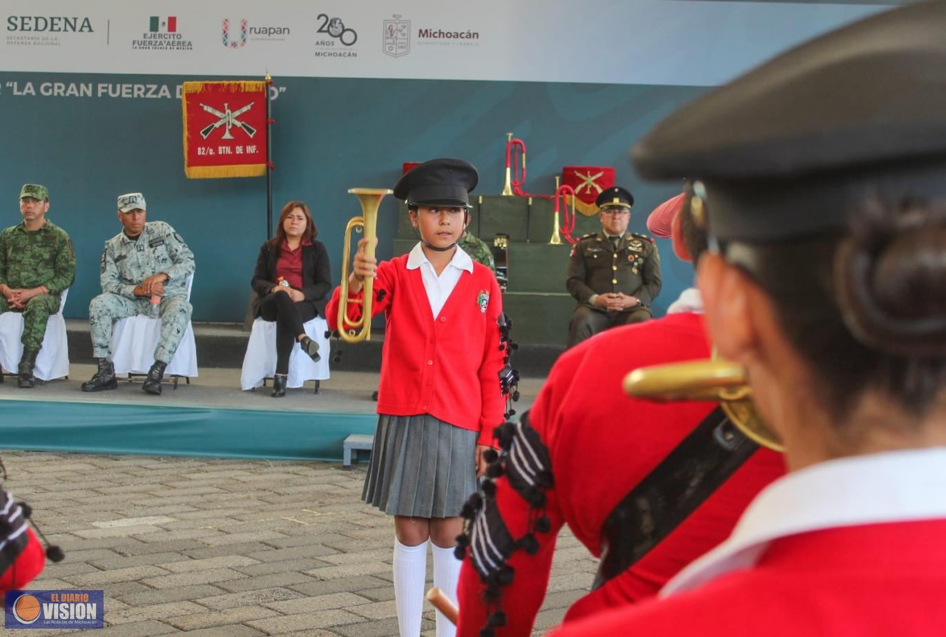 Gobierno Municipal y Fuerzas Armadas realizan demostración de  Bandas de Guerra