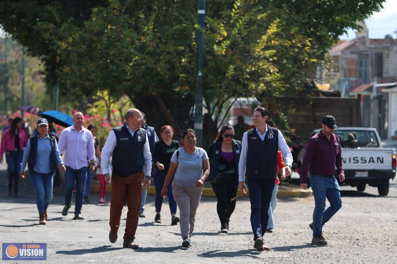 Celebran vecinos construcción de parques lineales y zonas seguras para peatones en Morelia