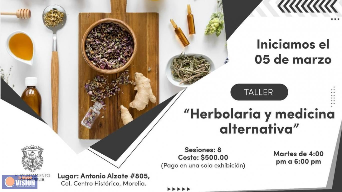 En puerta taller de Herbolaria y Medicina Preventiva en IMMUJERIS