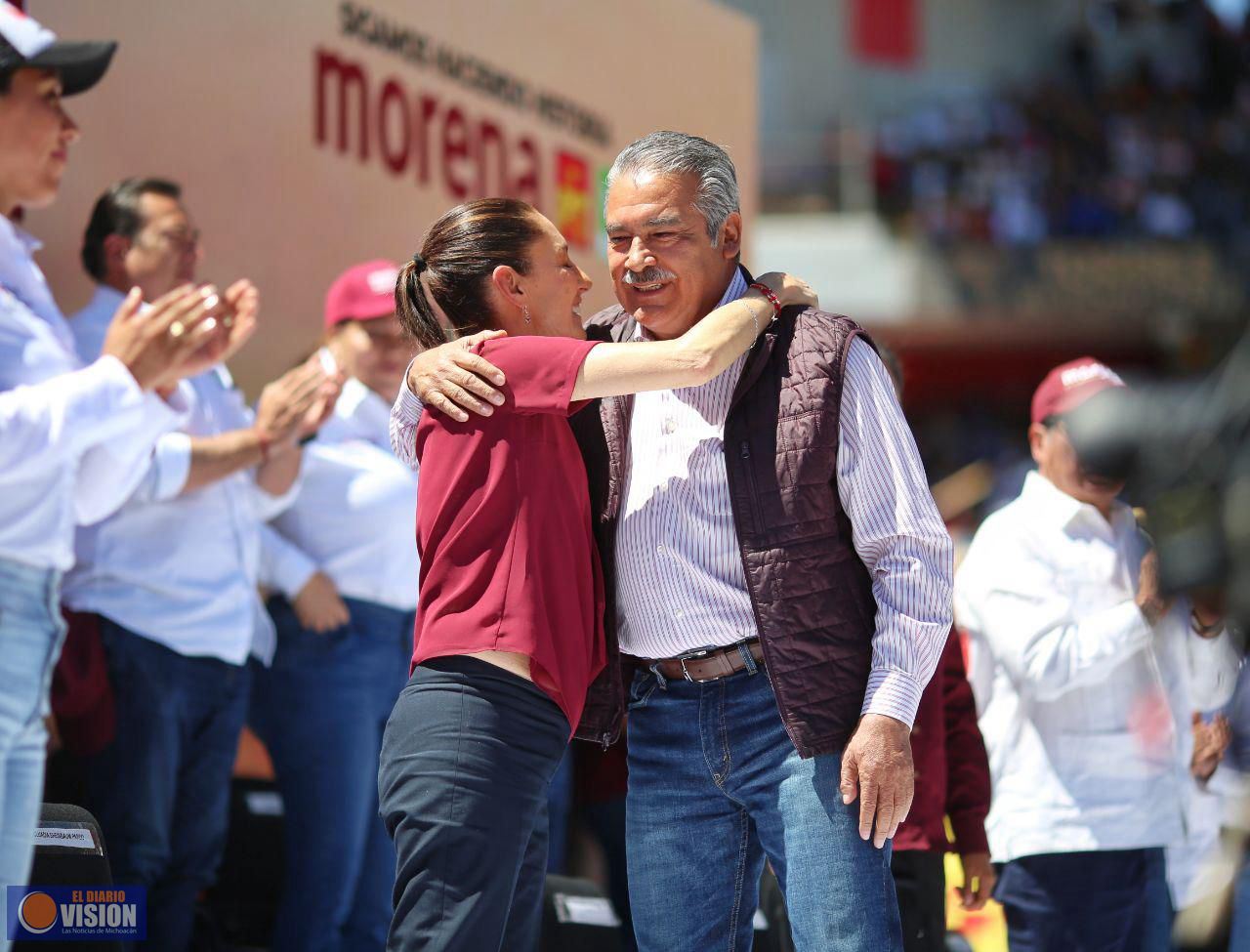 Michoacán manifiesta hoy su deseo por la continuidad de la transformación, afirma Raúl Morón