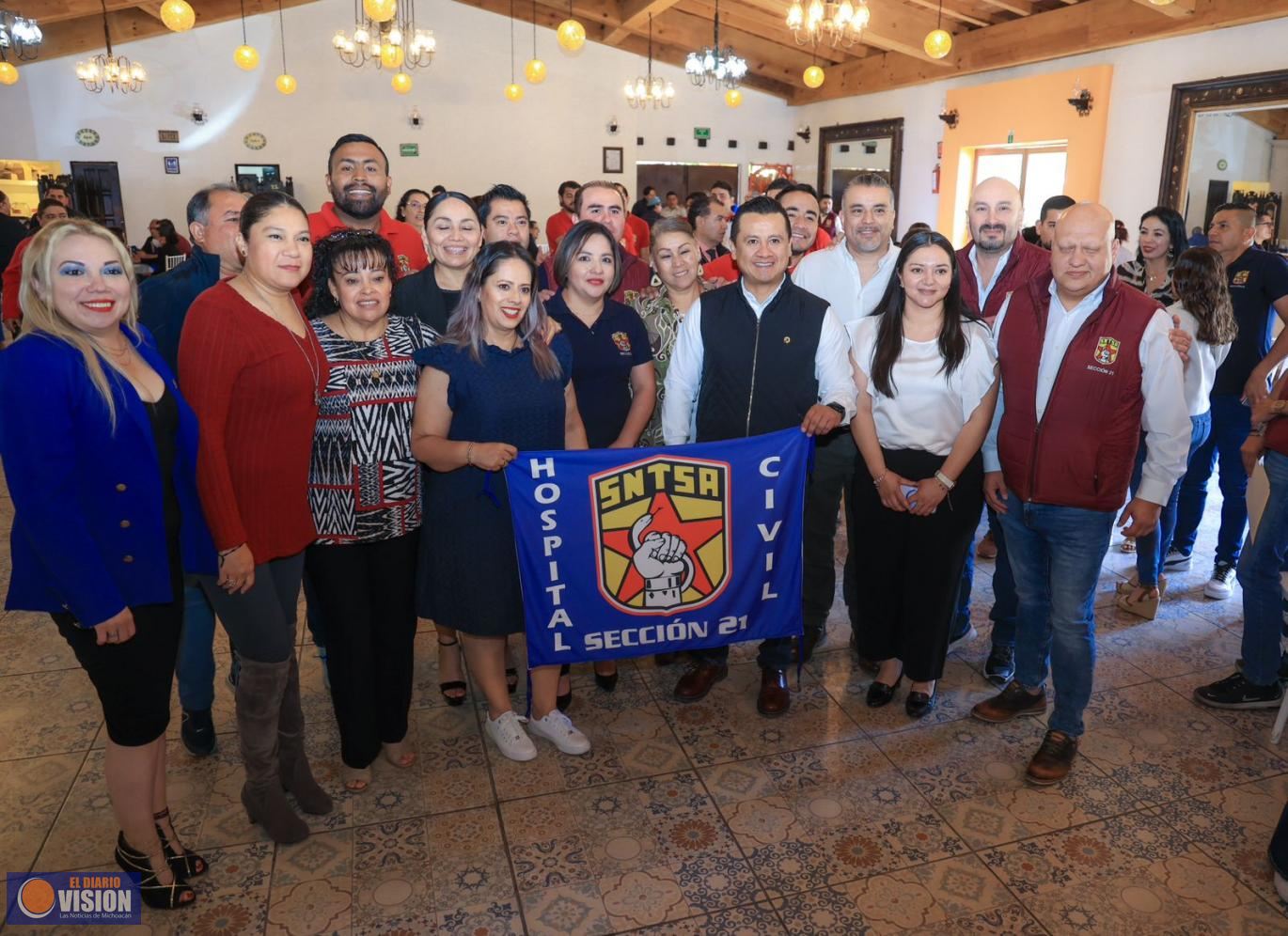 Trabajadores del sector salud respaldan a Torres Piña rumbo a transformación de Morelia