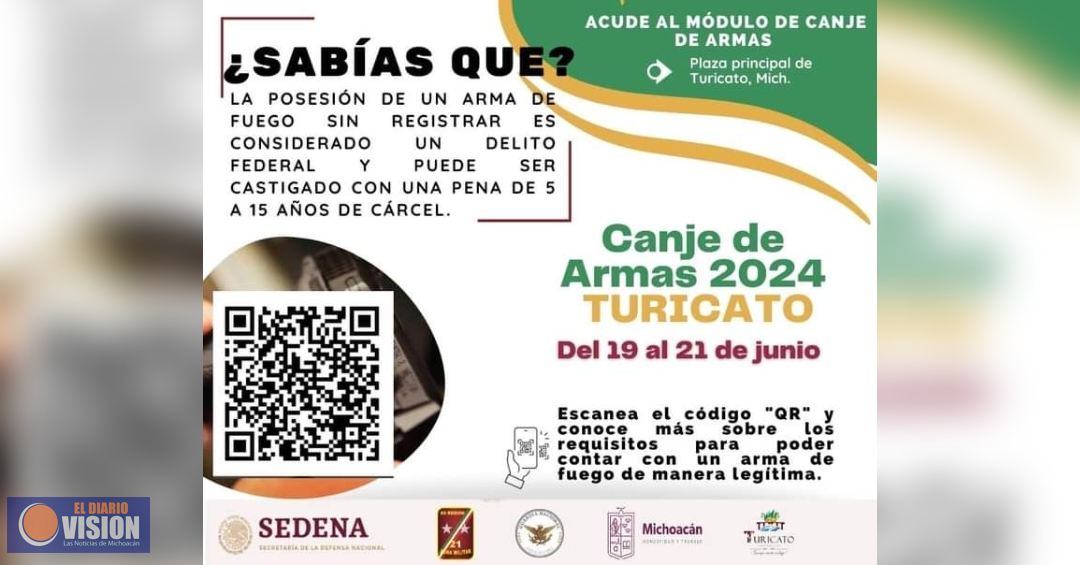 Ejército Mexicano, invita a la población a participar en Campaña de Canje de Armas de Fuego 2024