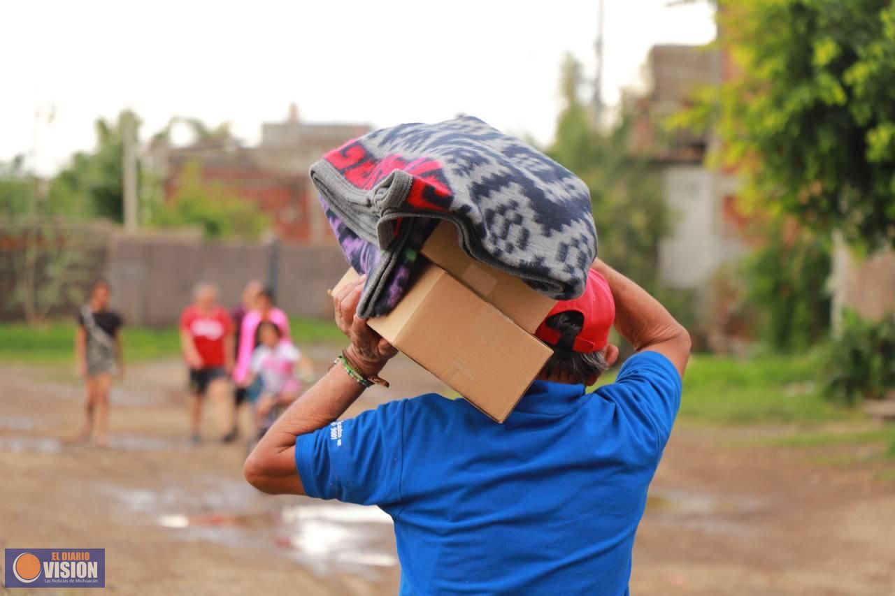 Mantiene Gobierno de Morelia apoyo a familias afectadas por lluvias