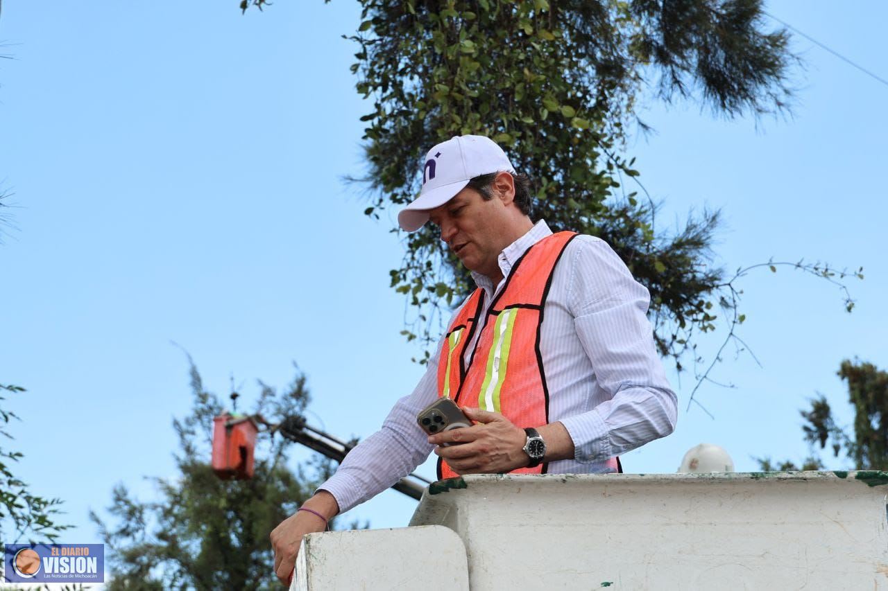 Alfonso Martínez supervisa poda sanitaria de árboles en Av. Camelinas