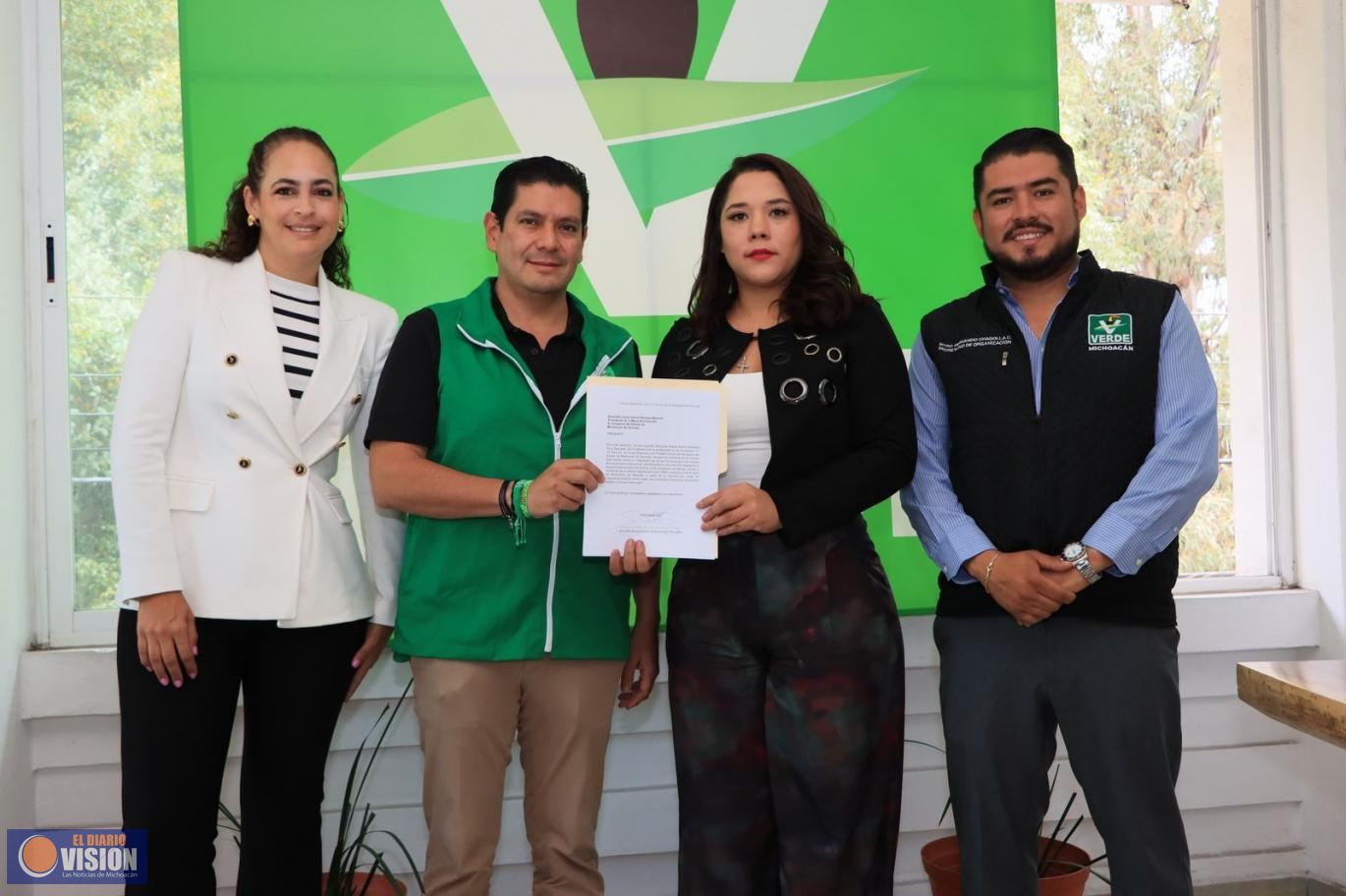 Xóchilt Ruíz se suma a la bancada del Partido Verde en Michoacán: Ernesto Núñez