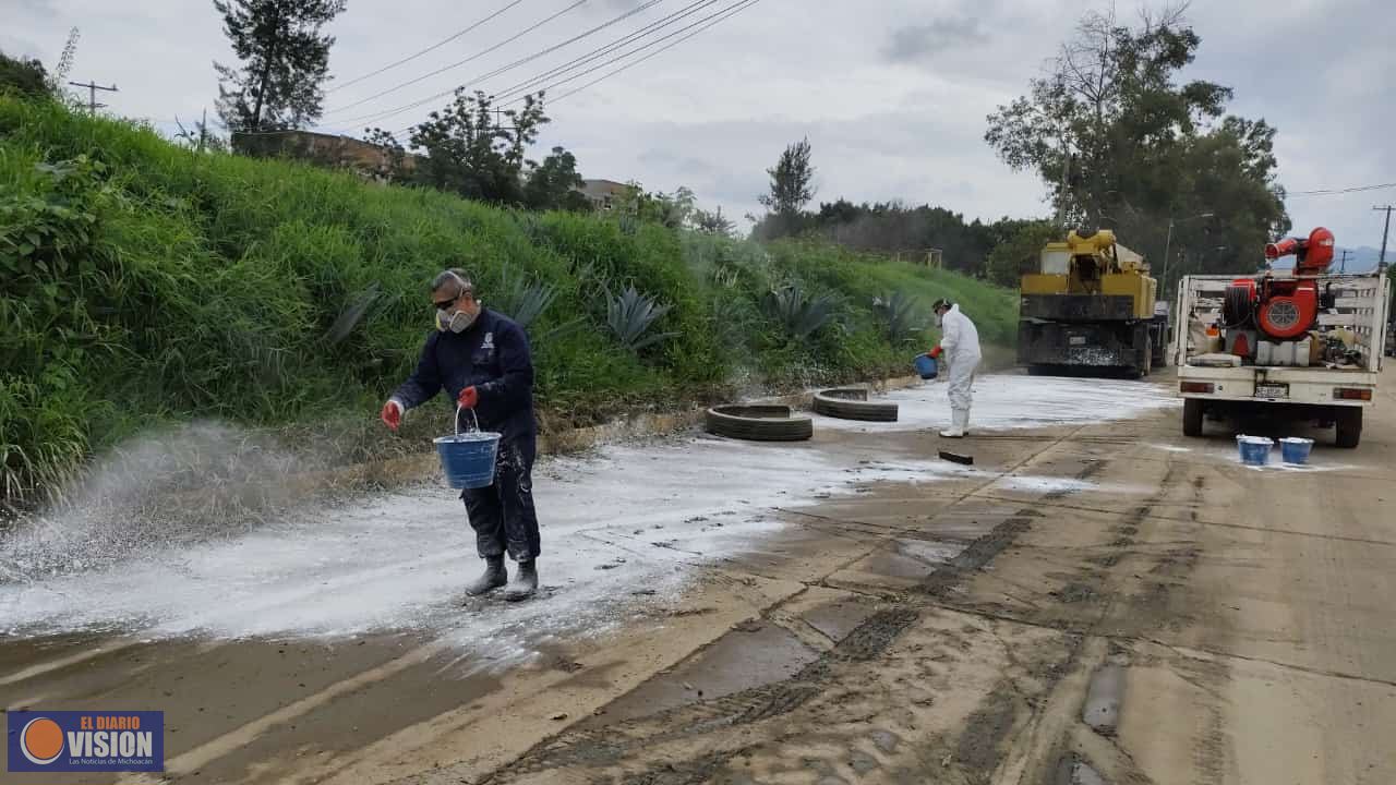 Gobierno de Morelia da limpieza integral a la colonia Agustín Arriaga Rivera