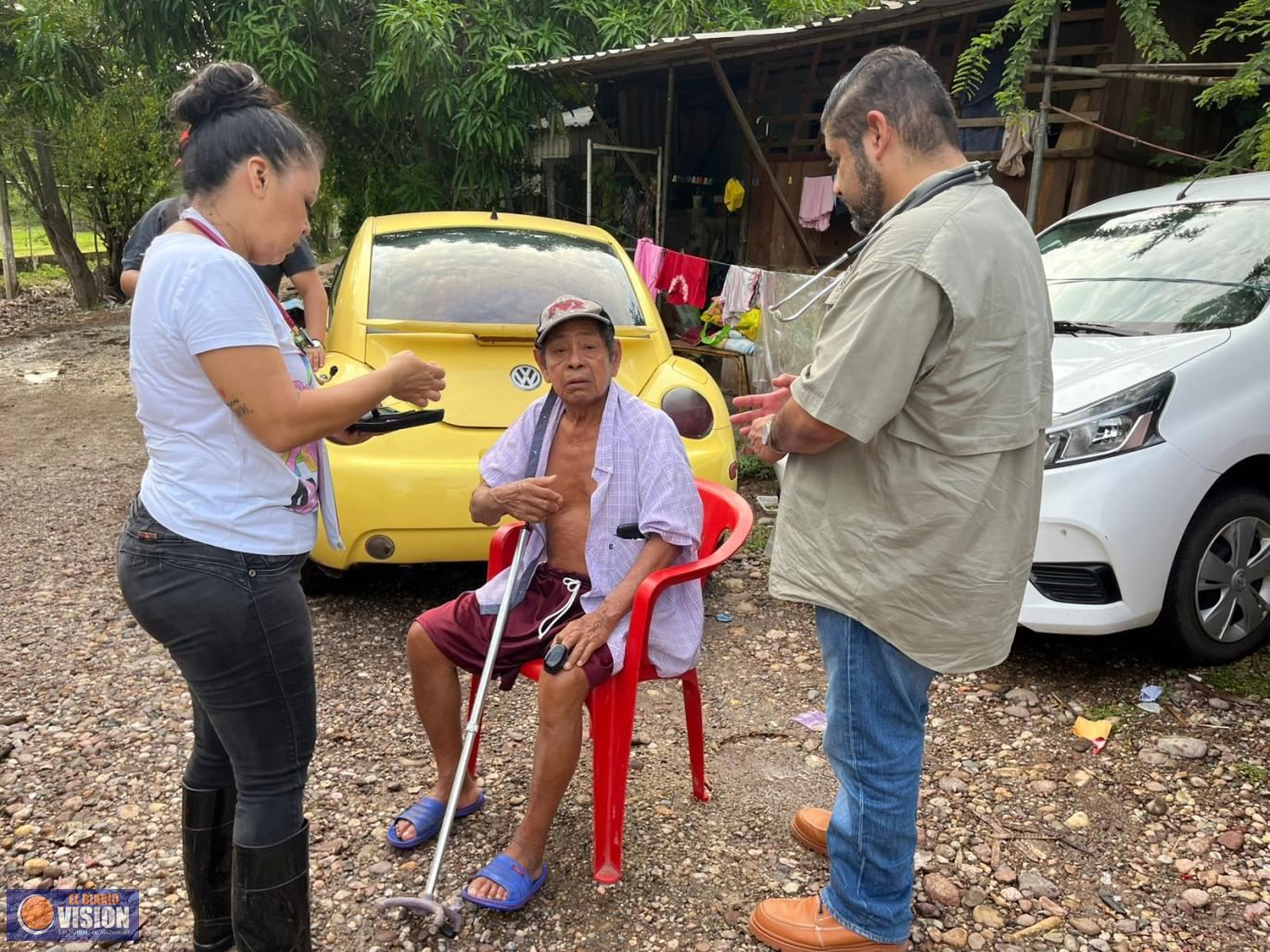 SSM atiende a población afectada por inundaciones en LC, San Lucas y Huetamo