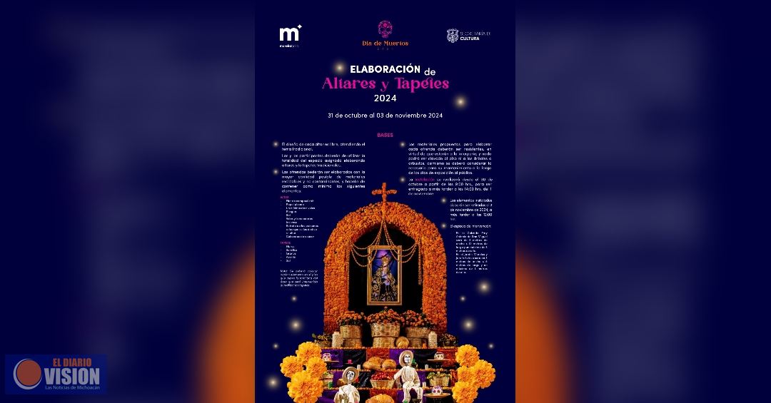 Ya abierta, convocatoria para elaboración de altares y tapetes: SeCultura Morelia