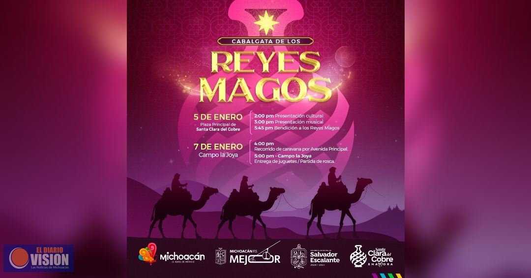 Reyes Magos llegan este domingo al Pueblo Mágico de Santa Clara