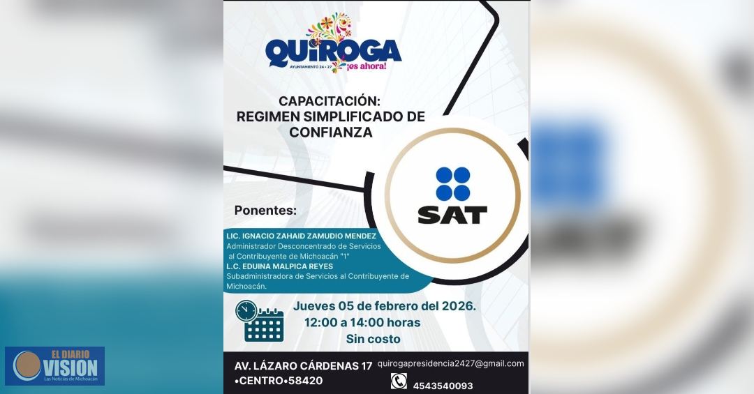 Quiroga impulsa capacitación fiscal gratuita para contribuyentes y comerciantes