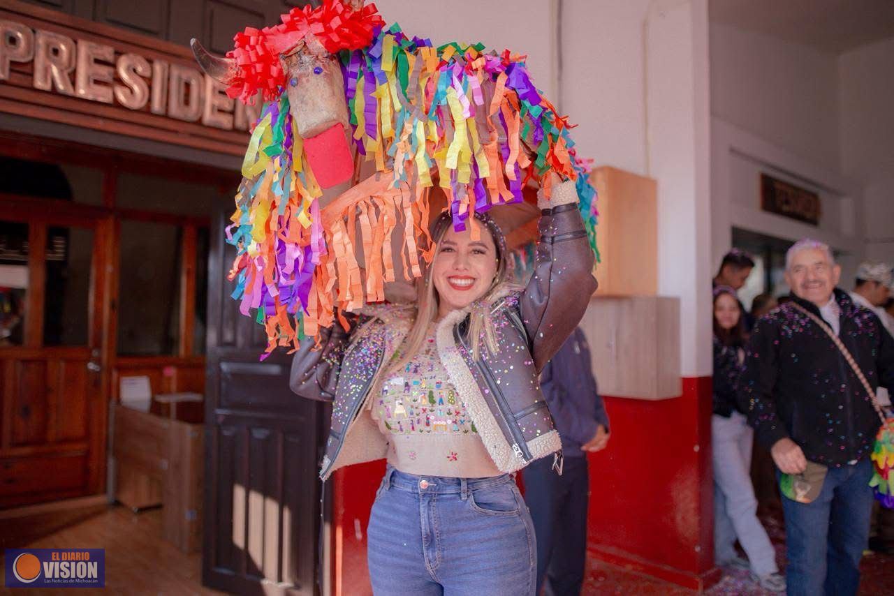 Dayana Pérez Mendoza recibe autoridades tradicionales en el marco del Carnaval 2026