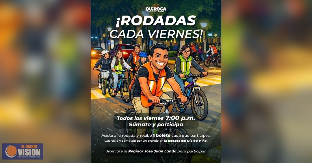 Impulsa Alma Mireya González las rodadas familiares para fortalecer la convivencia en Quiroga