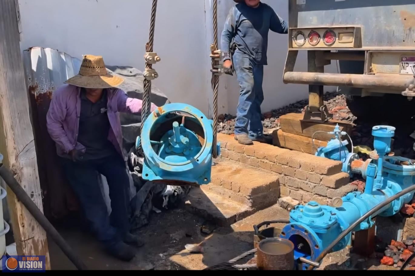 Atienden falla eléctrica en Pozo 3 para restablecer servicio de agua potable en Quiroga