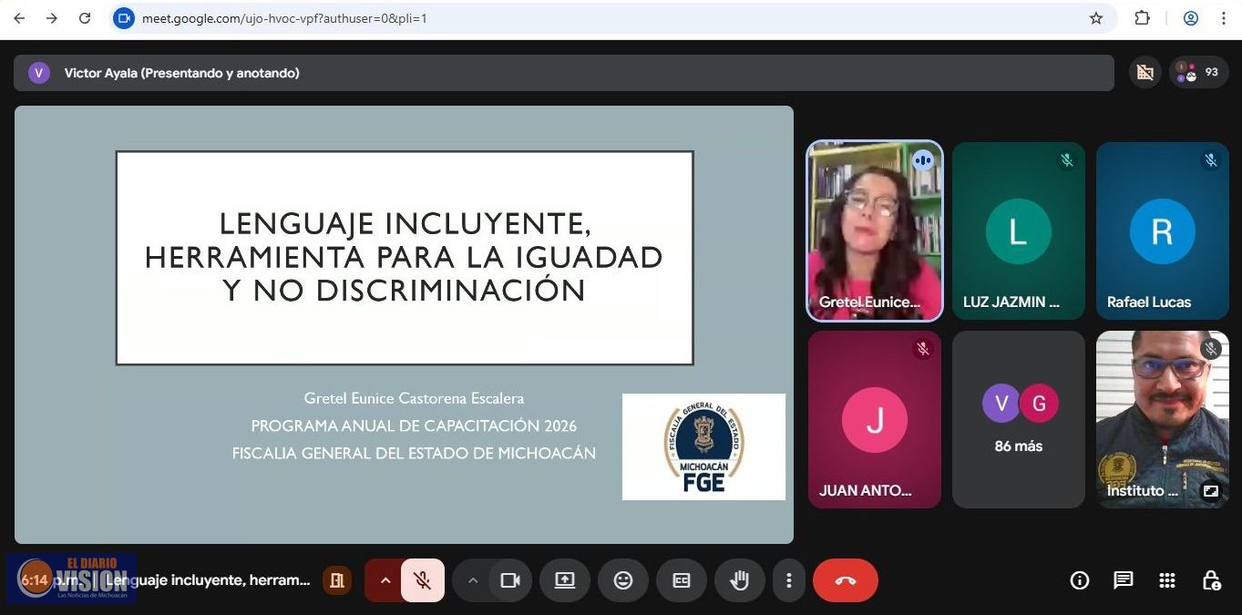 Fortalece FGE competencias institucionales con capacitación en lenguaje incluyente