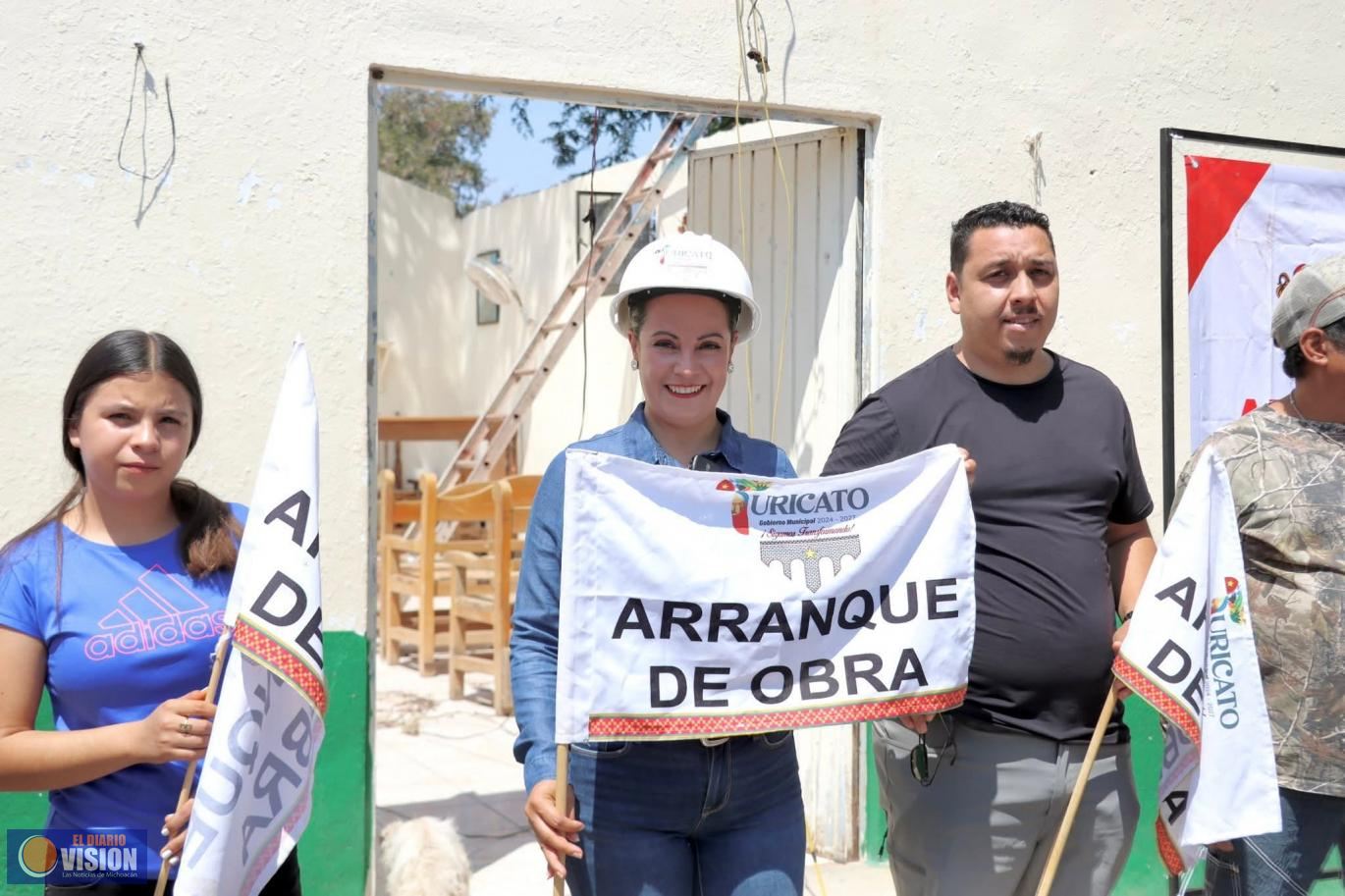 Arranca Graciela Hernández Arreola construcción de techumbre en el Centro Comunitario San Isidro 
