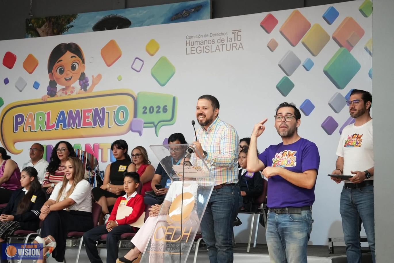 CEDH urge legislar contra reclutamiento infantil en Parlamento Abierto Infantil
