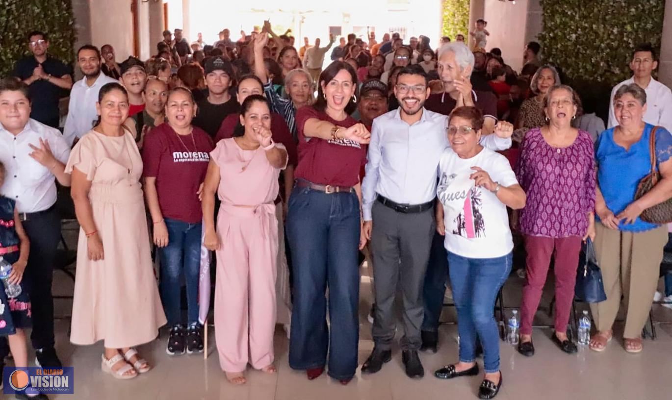 Desde Apatzingán, Gaby Molina convoca a fortalecer el Segundo Piso de la Transformación
