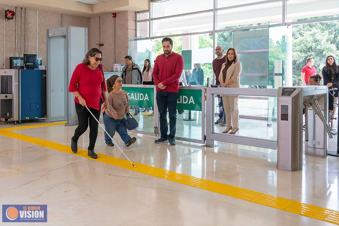 Con instalación de Guía podo táctil, avanza Poder Judicial hacia una justicia más accesible