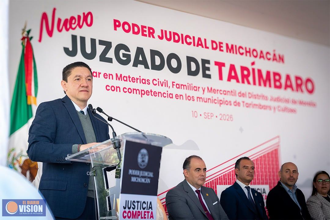 Acerca Poder Judicial servicios de justicia a Tarímbaro y Cuitzeo con nuevo Juzgado