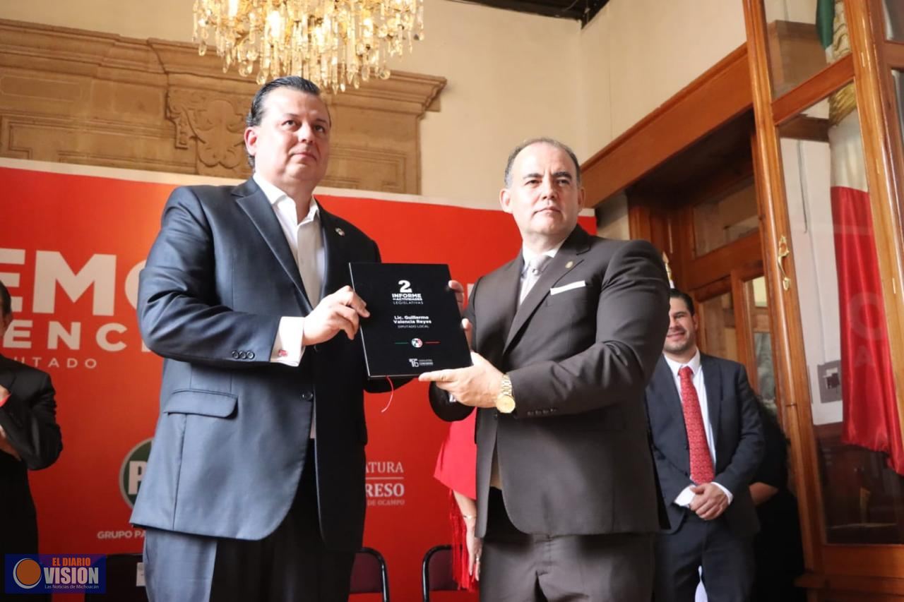 Presenta Guillermo Valencia su Segundo informe de Actividades Legislativas