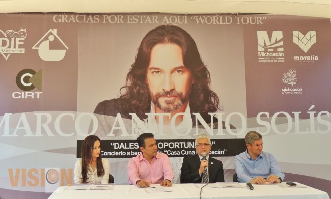 Marco Antonio Solís realizará concierto en benéfico del DIF Michoacán.