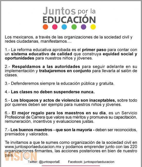 Somos mayoría los que sí queremos Reforma Educativa