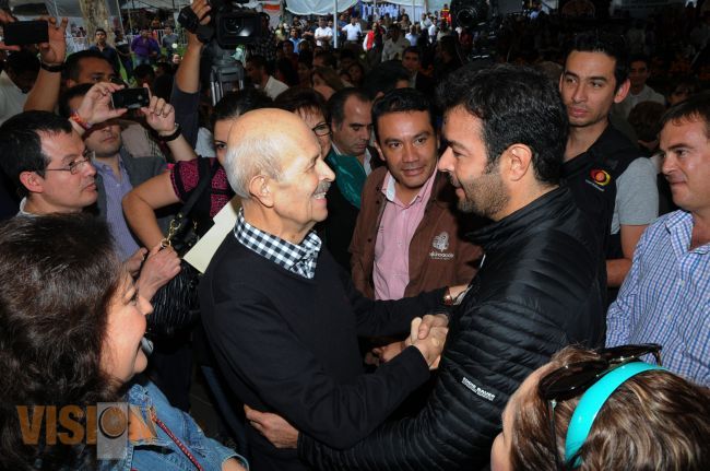 El gobernador Fausto Valllejo en encuentro con el actor Pablo Montero