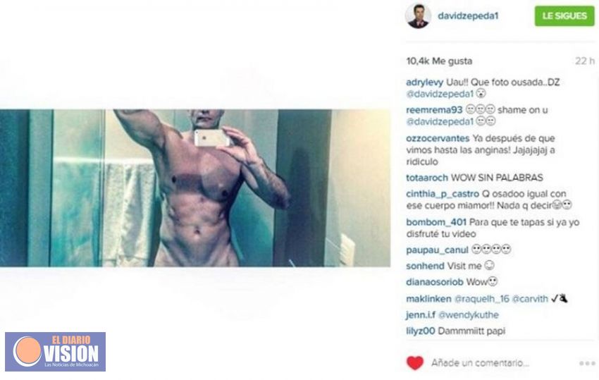 Alborota David Zepeda a sus fans con fotografía de desnudo 