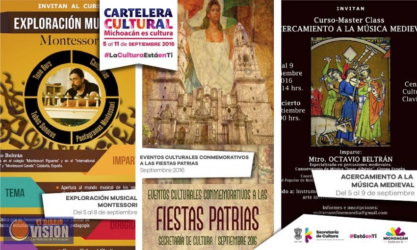 Cartelera Cultural del 5 al 11 de septiembre de 2016