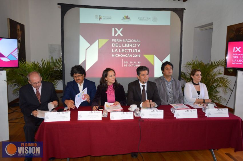 Anuncian actividades de la Feria Nacional del Libro y la Lectura Michoacán 2016