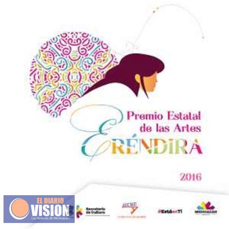 Mañana se realiza la entrega del Premio Estatal de las Artes Eréndira 2016