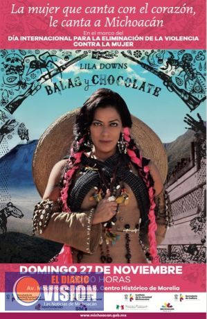 La cultura michoacana estará presente en el concierto de Lila Downs