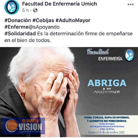 UMSNH, presente en apoyo a adultos mayores durante temporada invernal