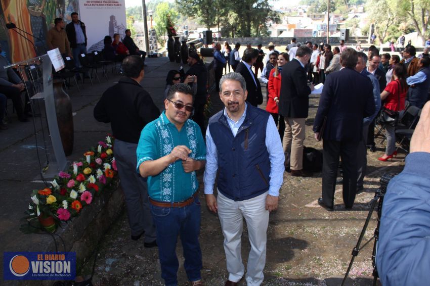 Participa UMSNH en el programa de Rehabilitación de Vivienda Tradicional en la Ruta Don Vasco