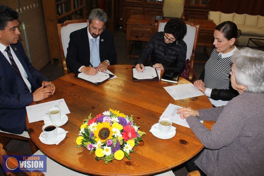 Signan UMSNH y el Seminario de Cultura Mexicana convenio para desarrollar proyectos científicos