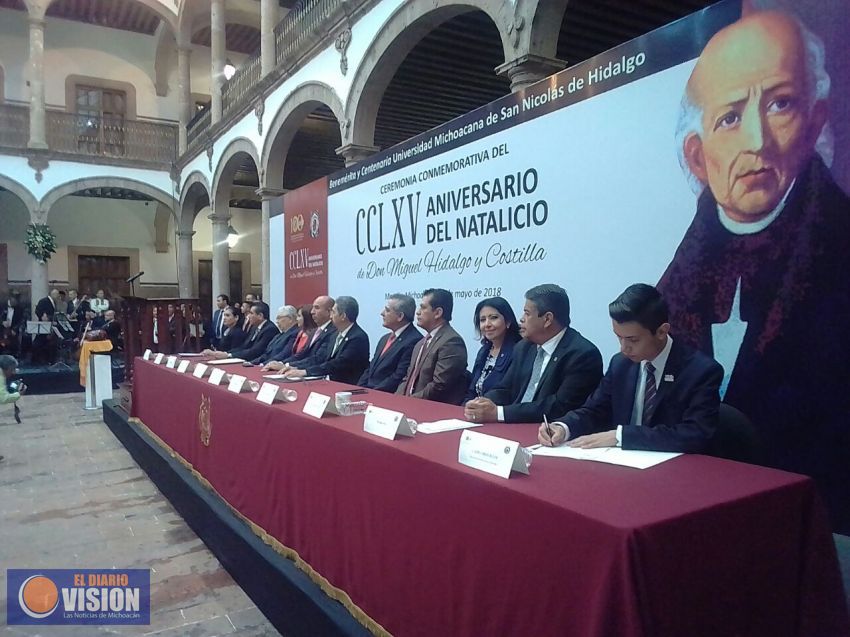 n Ceremonia Conmemorativa del CCLXV natalicio de Don Miguel Hidalgo y Costilla.