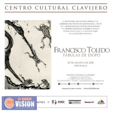 Llega al Centro Cultural Clavijero la exposición Las fábulas de Esopo del maestro Francisco Toledo