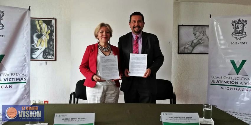 Firman convenio de colaboración la CEEAV y el Cbtis 149