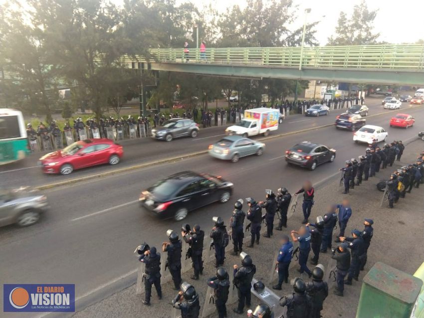 Despliega SSP operativo ante manifestaciones de la CNTE