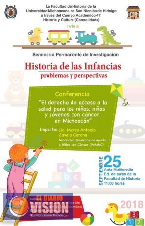 Facultad de Historia impartirá conferencia sobre el derecho a la salud sobre el cáncer infantil