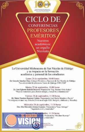 Profesores Eméritos Nicolaitas ofrecerán ciclo de conferencias