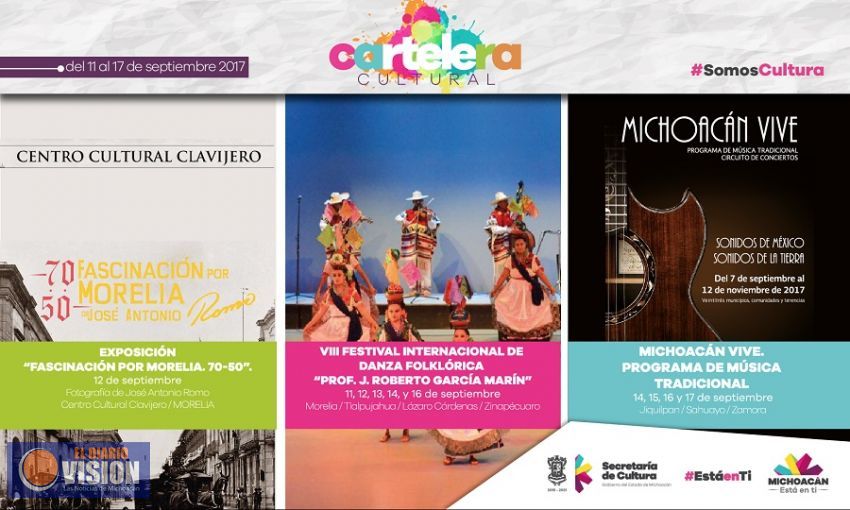 Cartelera Cultural del 24 al 30 de septiembre de 2018